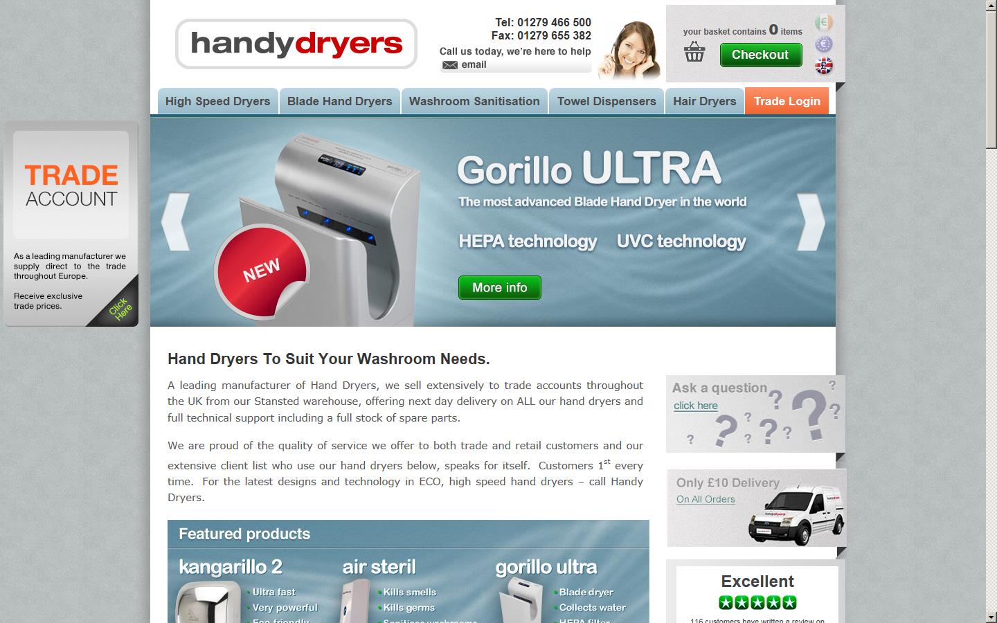 Handy Dryers Website