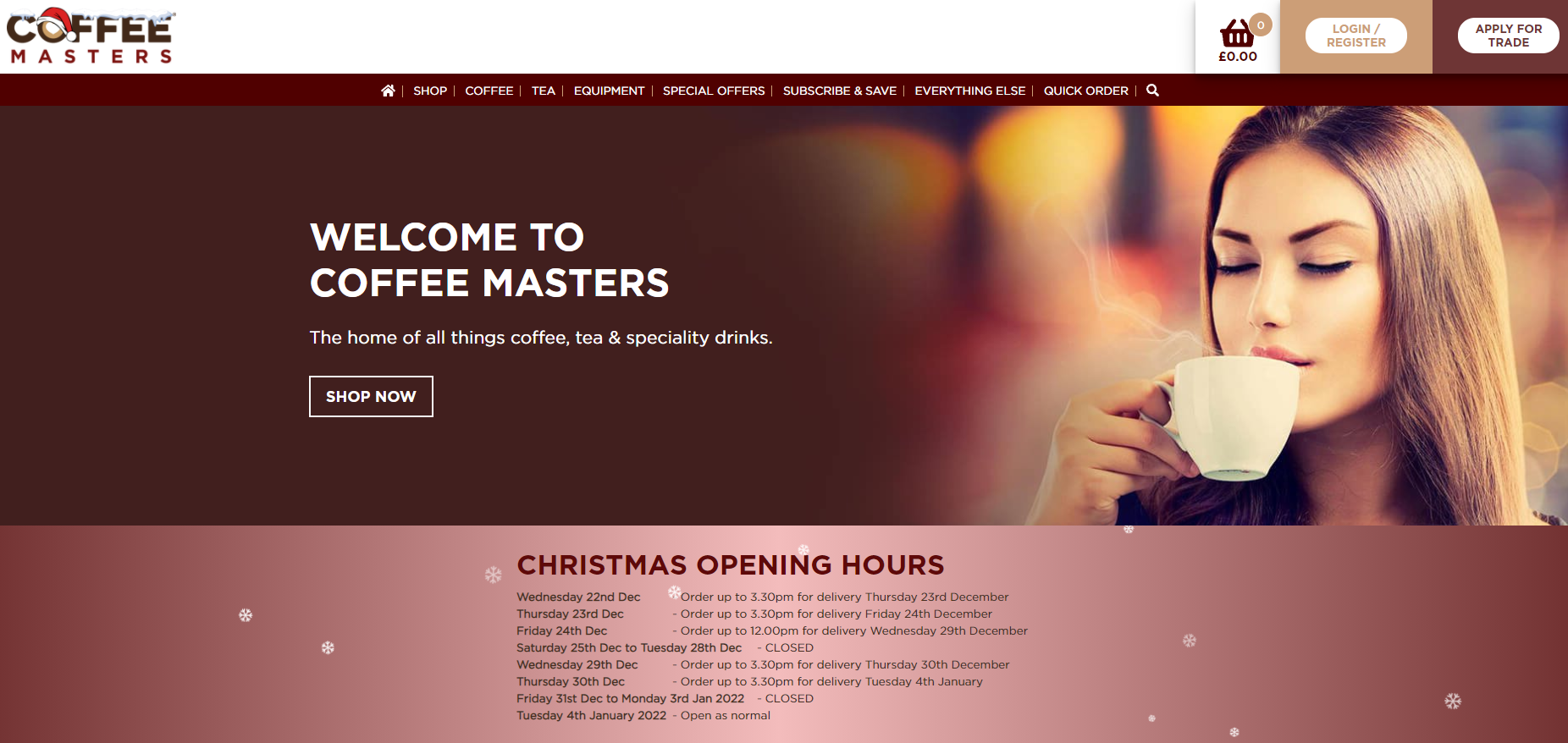 Coffee Masters Website