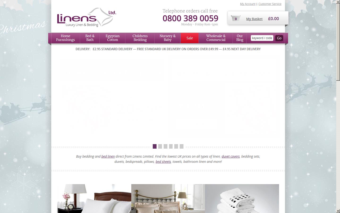 Linens Limited Website