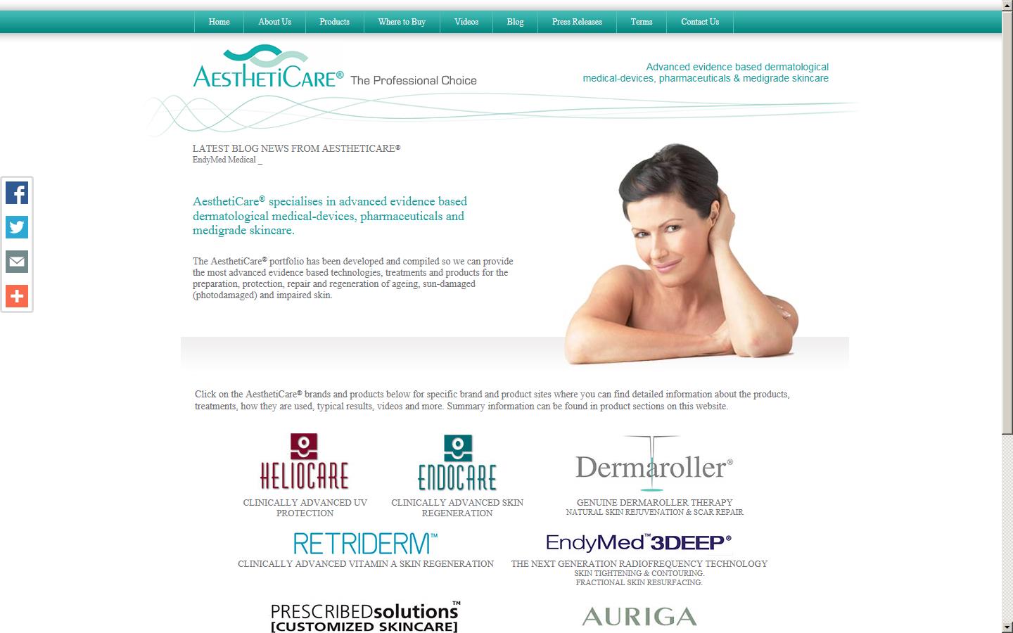 Ferndale Pharmaceuticals Ltd / Aestheticare Website