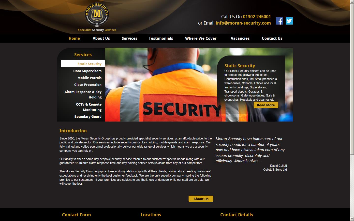 Moran Security Group Website
