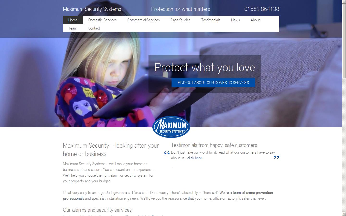 Maximum Security Systems Website