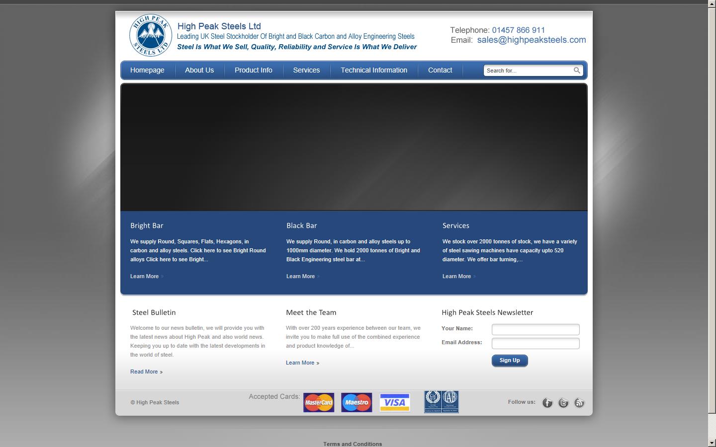 High Peak Steels Website