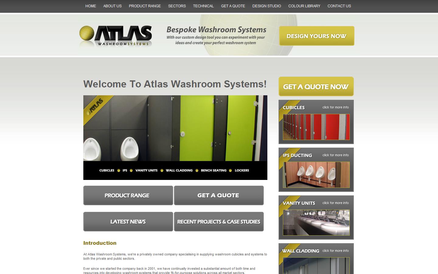 Atlas Washroom Systems Website