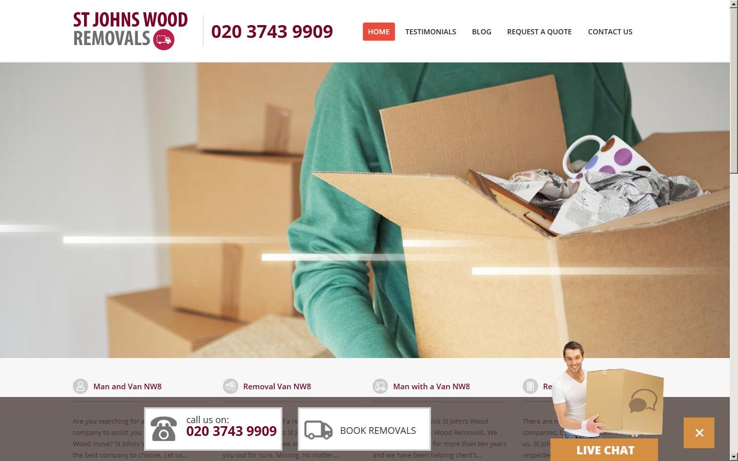 St Johns Wood Removals Website