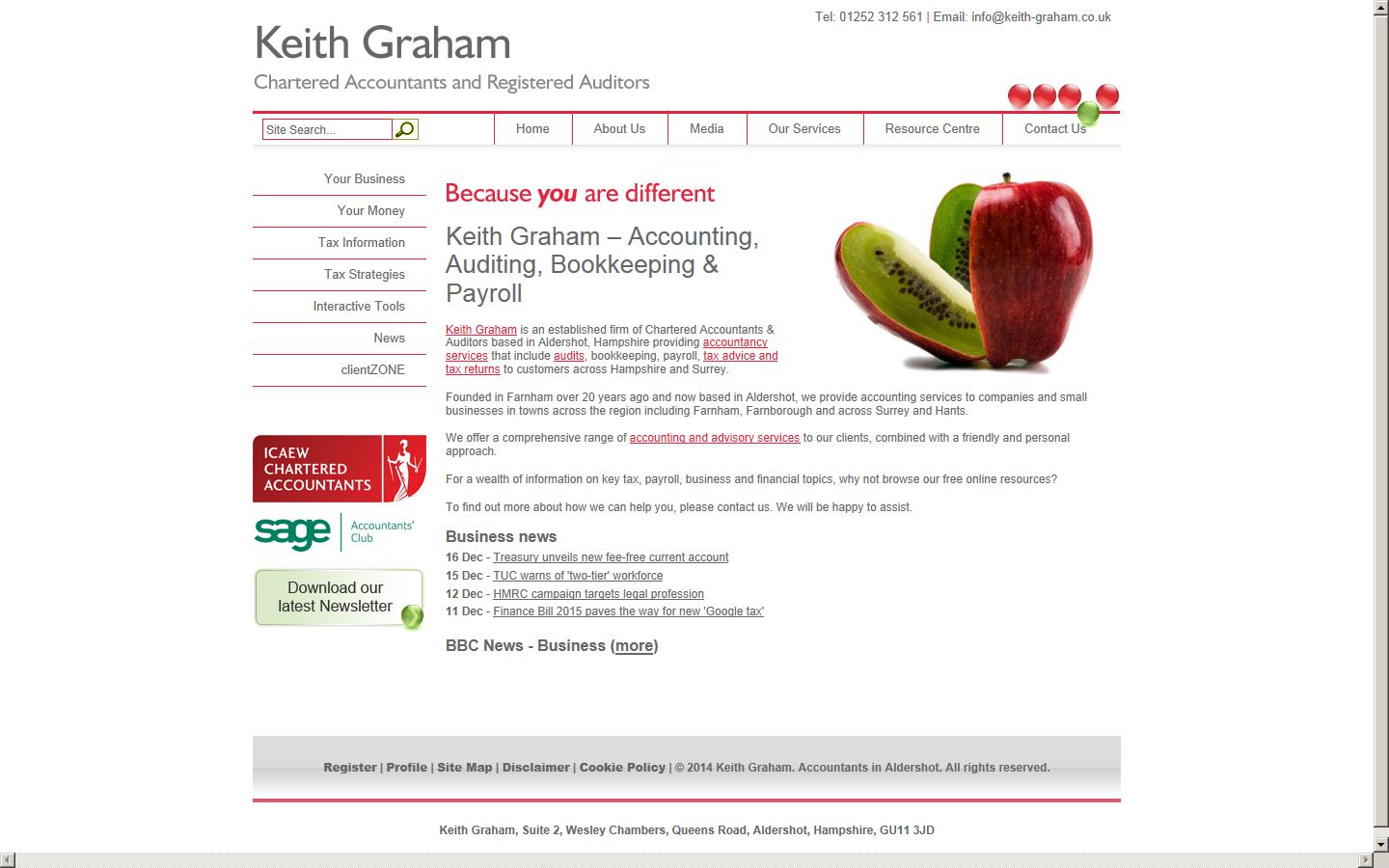 Keith Graham Chartered Accountants Website
