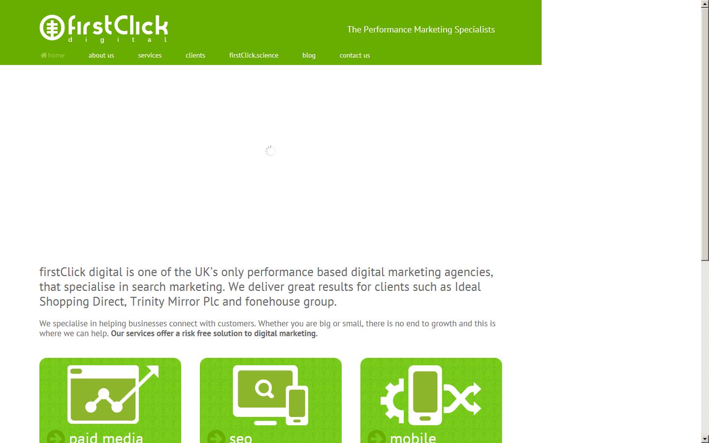 firstClick digital Website