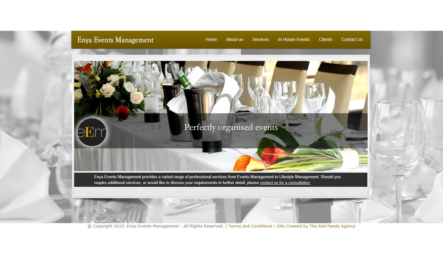 Enya Events Management Website
