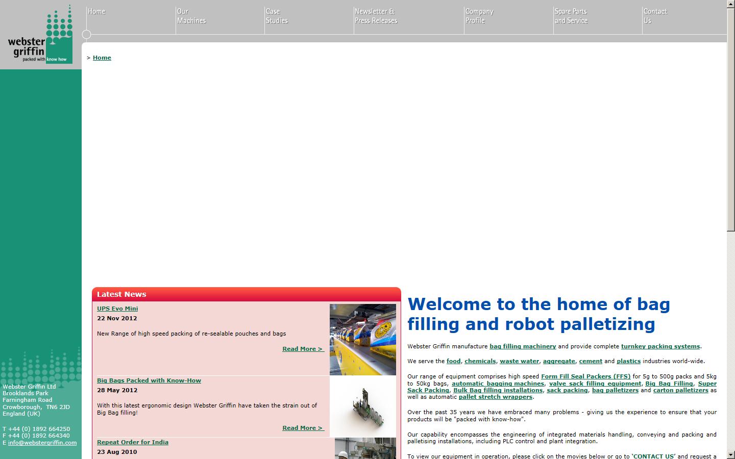 Webster Griffin Ltd Website