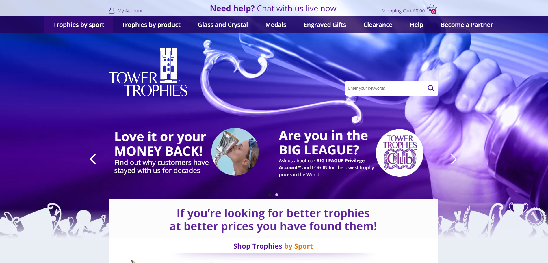 Tower Trophies Website