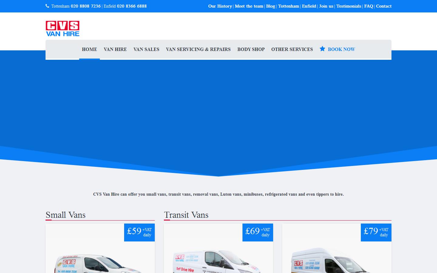 CVS Van Hire Website