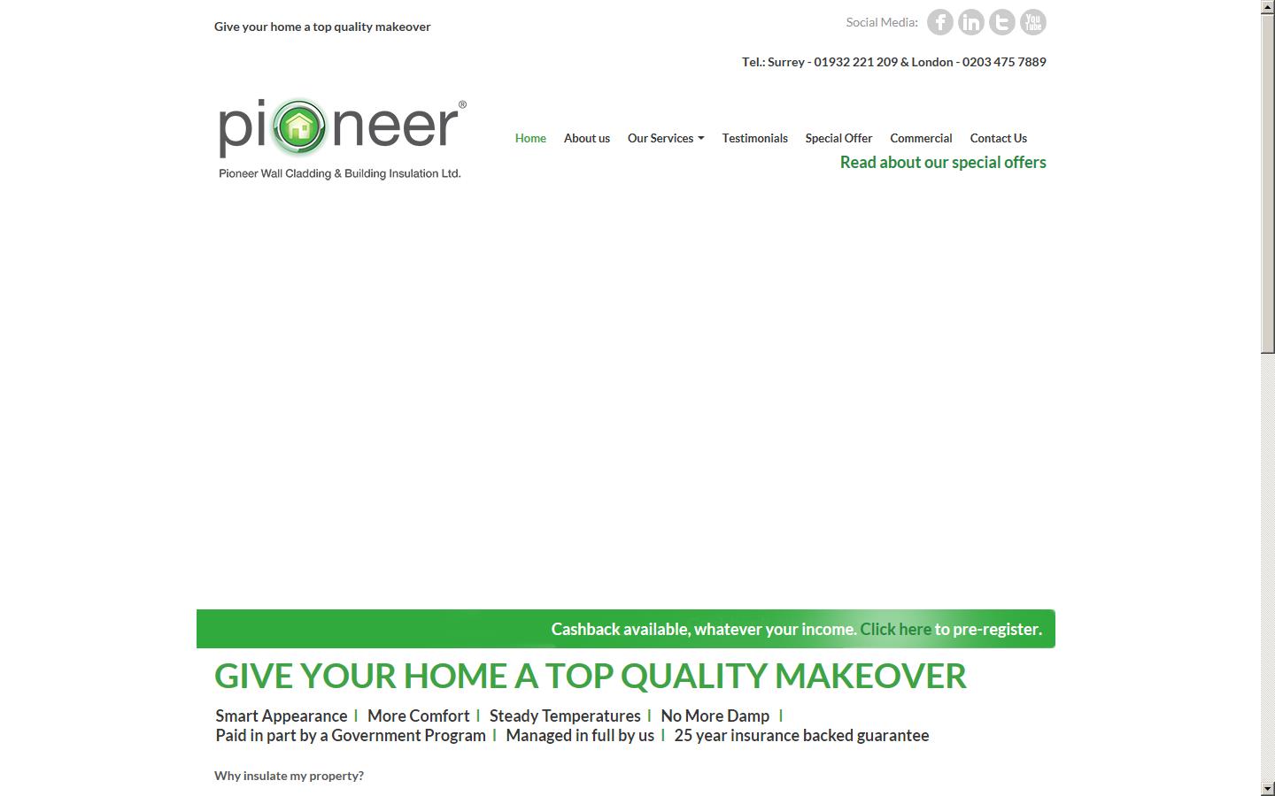 Pioneer Insulation Ltd Website