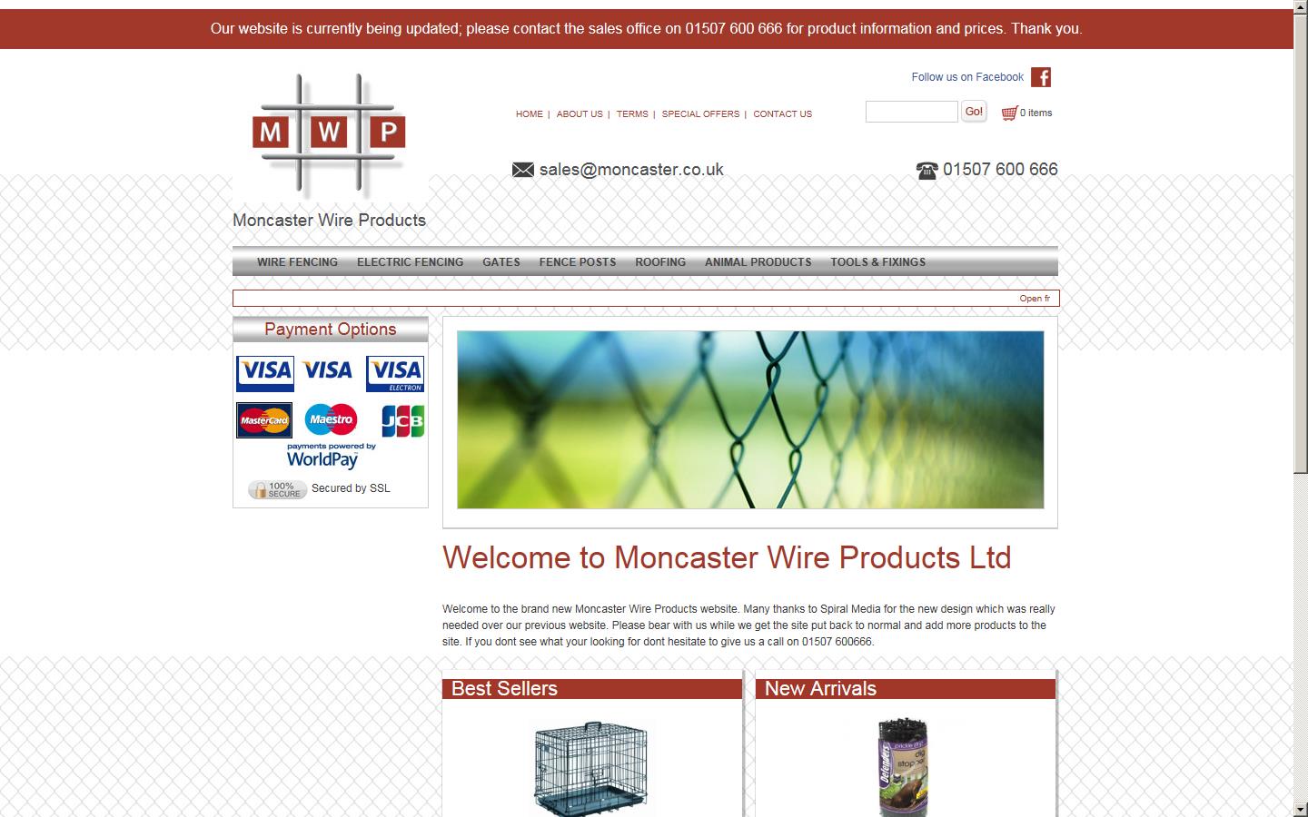 Moncaster Wire Products Website