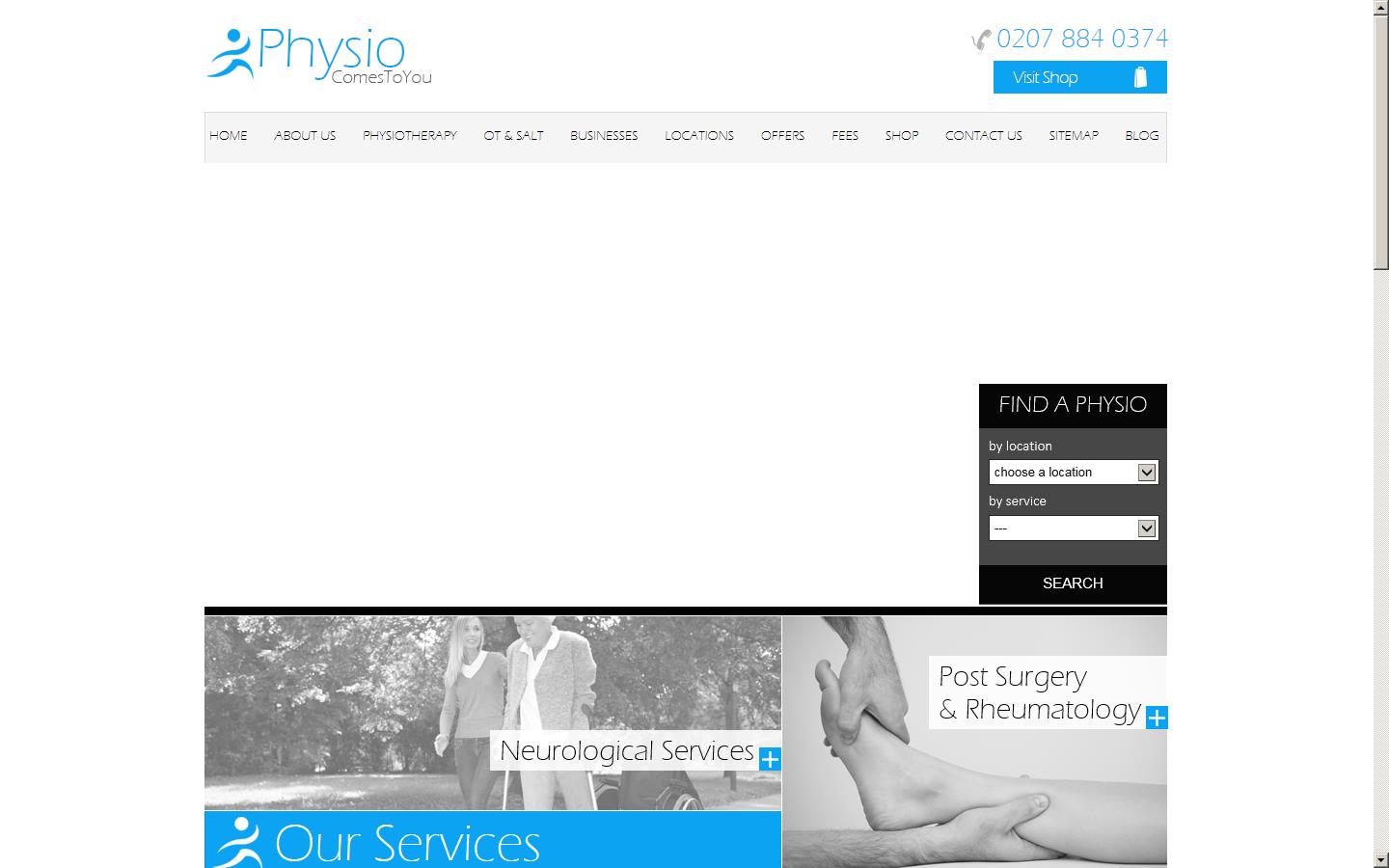 Physio Comes To You Website