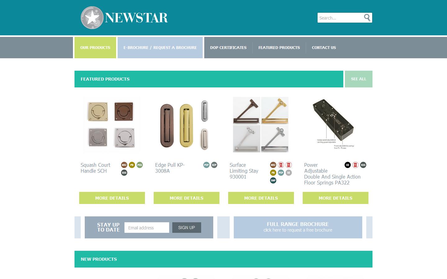 Newstar Door Controls Website