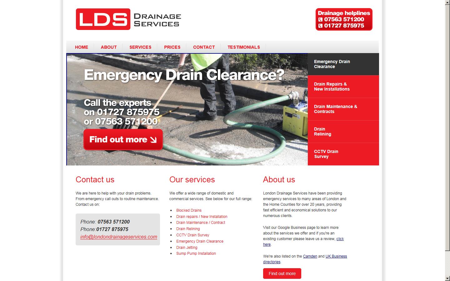 London Drainage Services Website