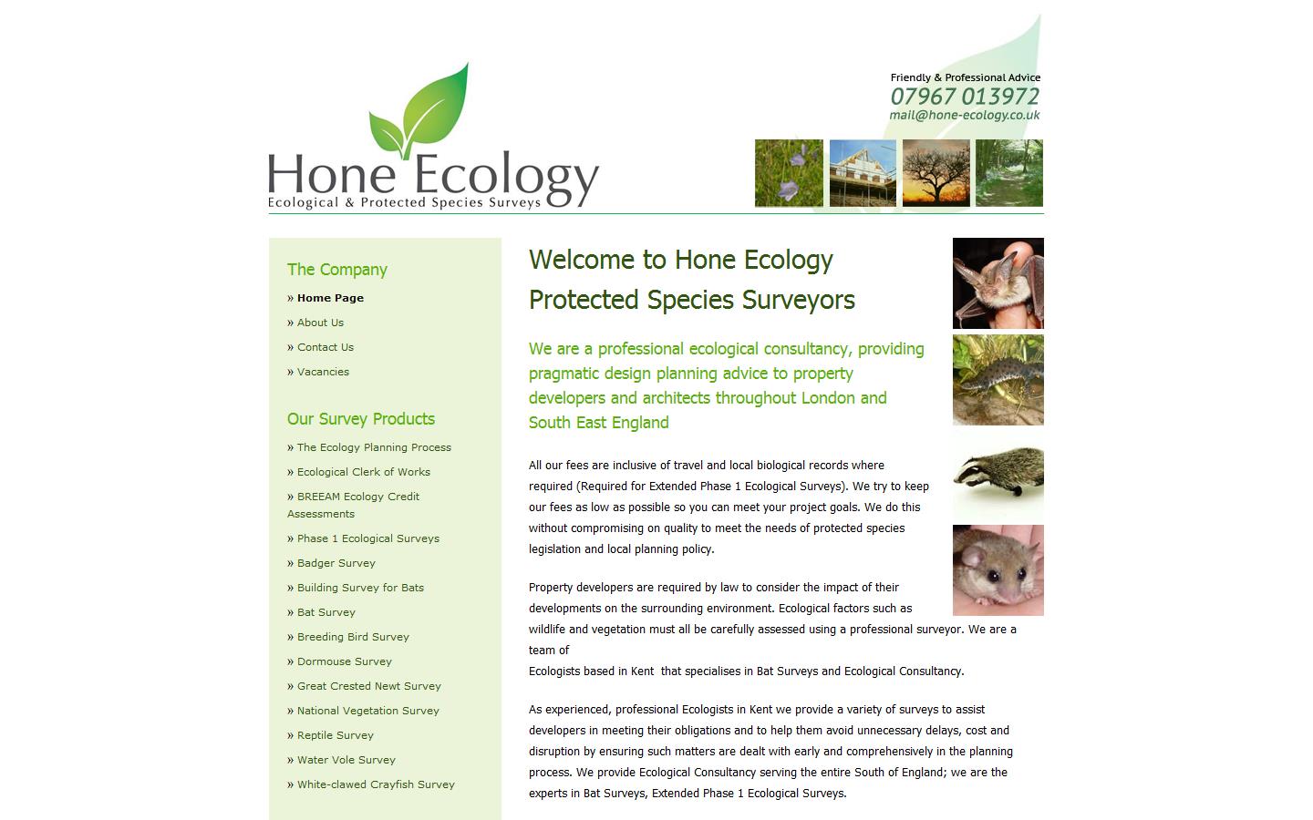 Hone Ecology Ltd Website