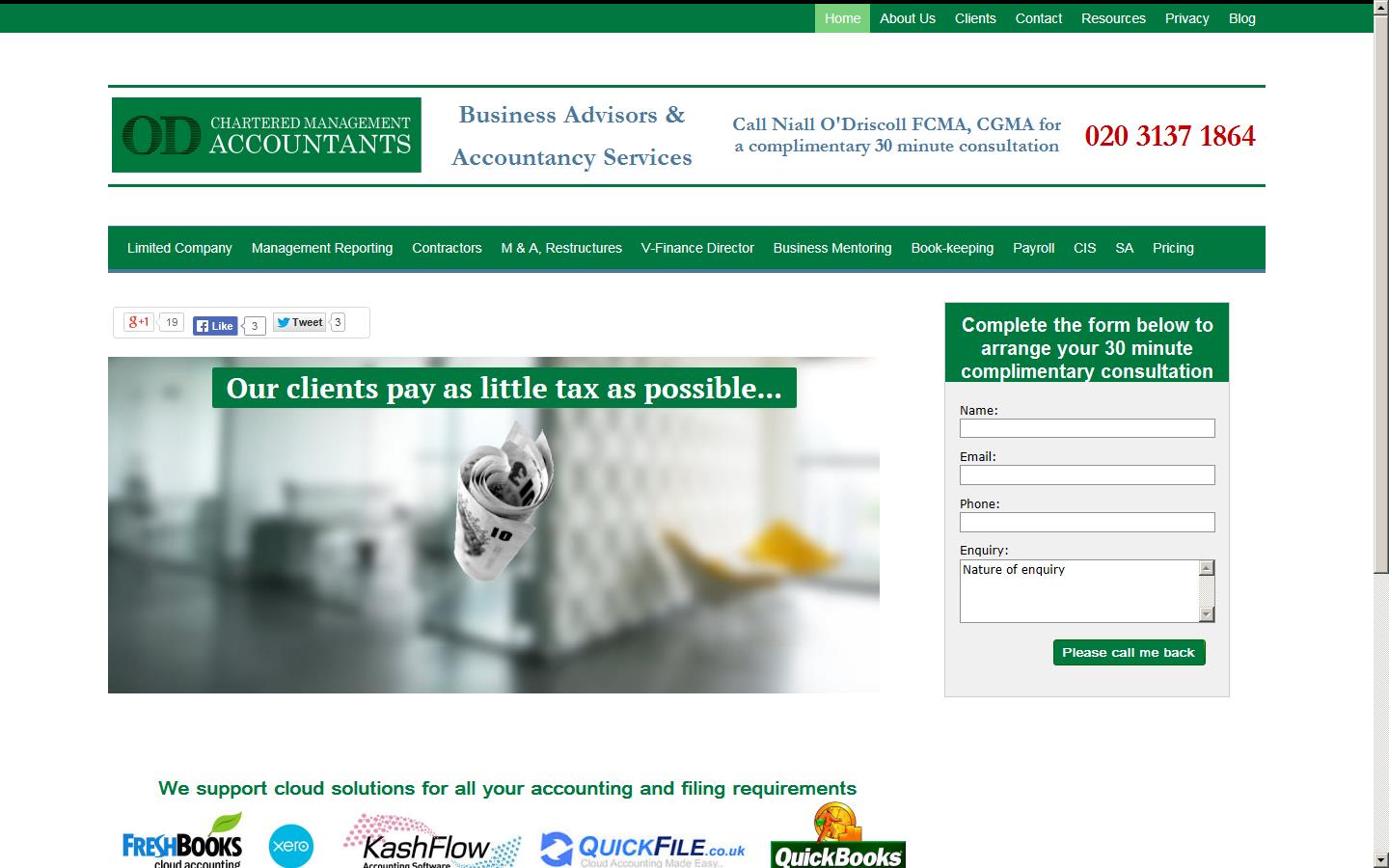 OD Accountants Website