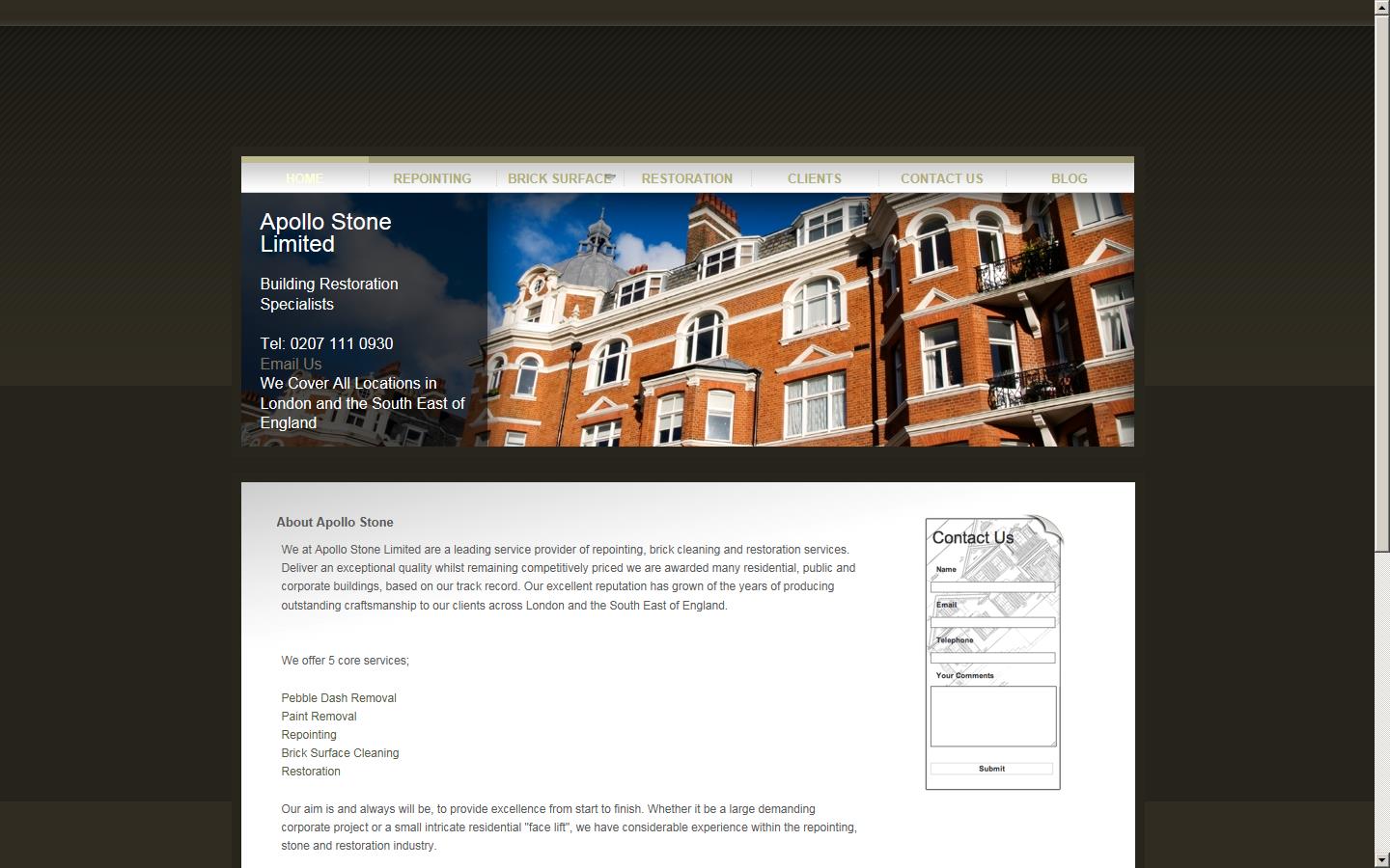 Apollo Stone Ltd Website