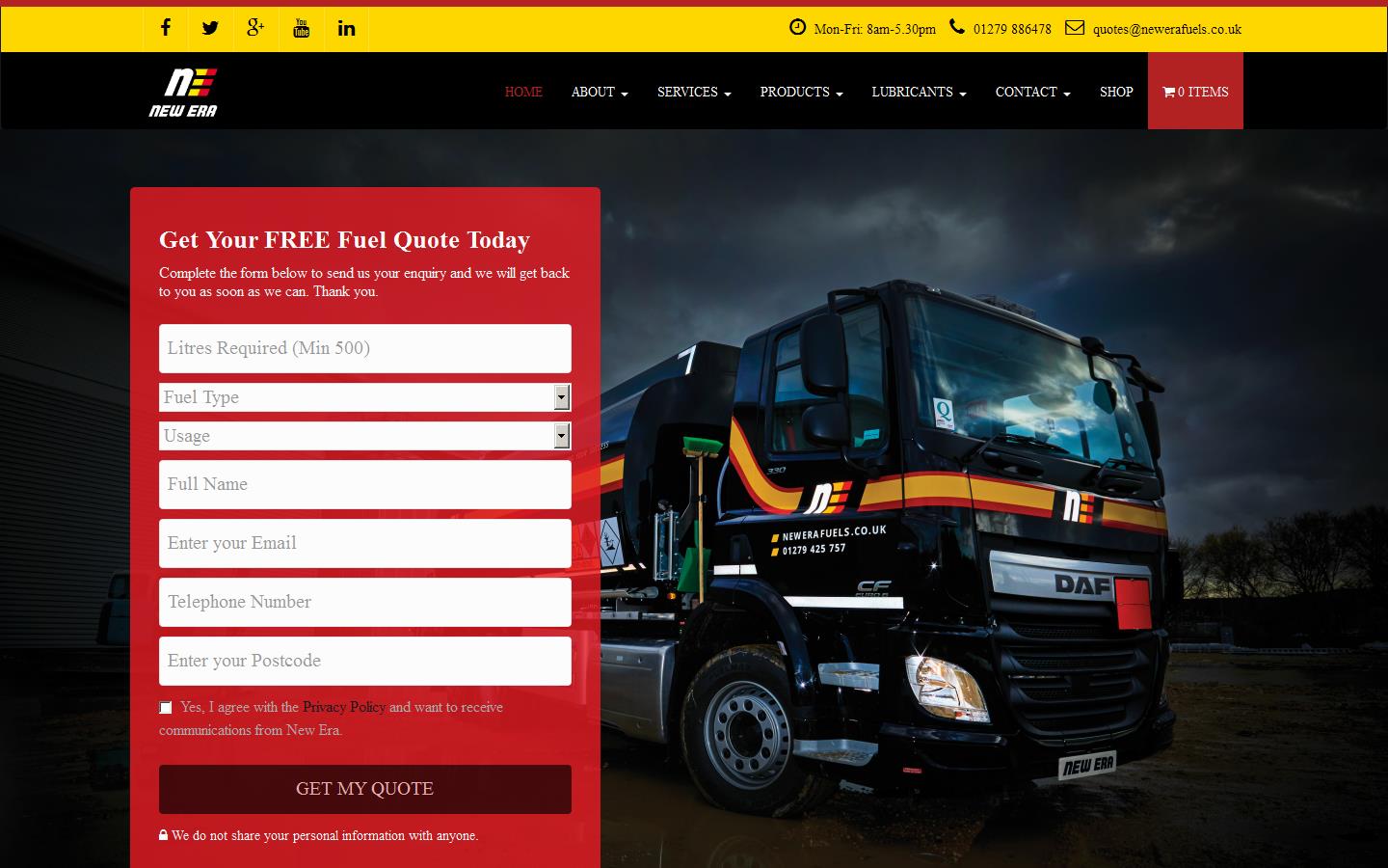 New Era Fuels Ltd Website