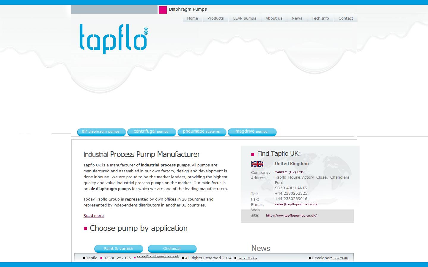 Tapflo Pumps Website