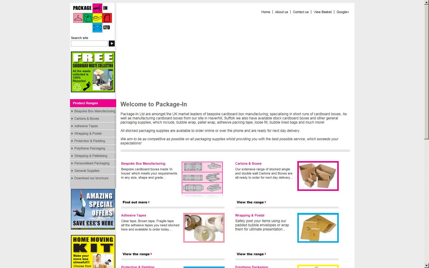 Package-In Limited Website