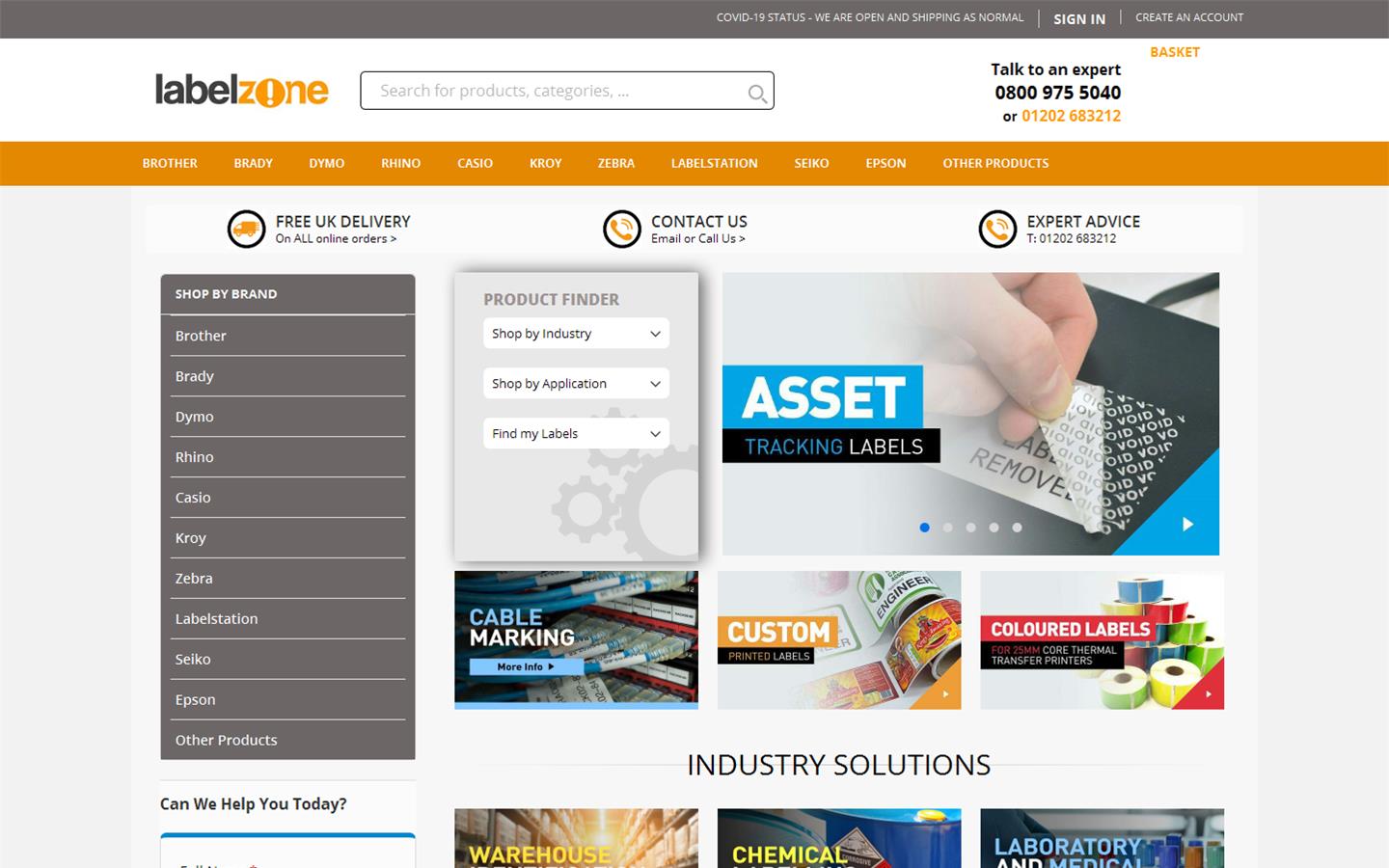 Advanced Labelling Ltd Website