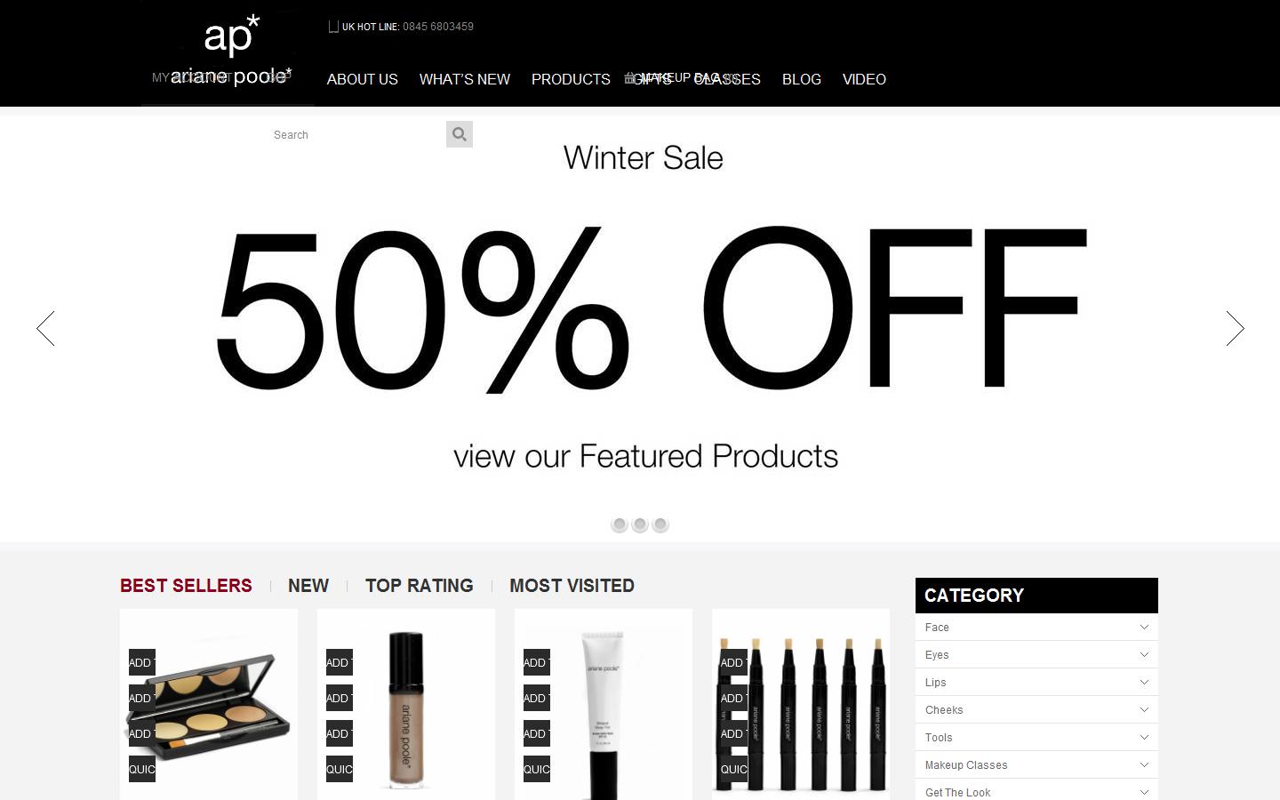 Ariane Poole Cosmetics UK Website