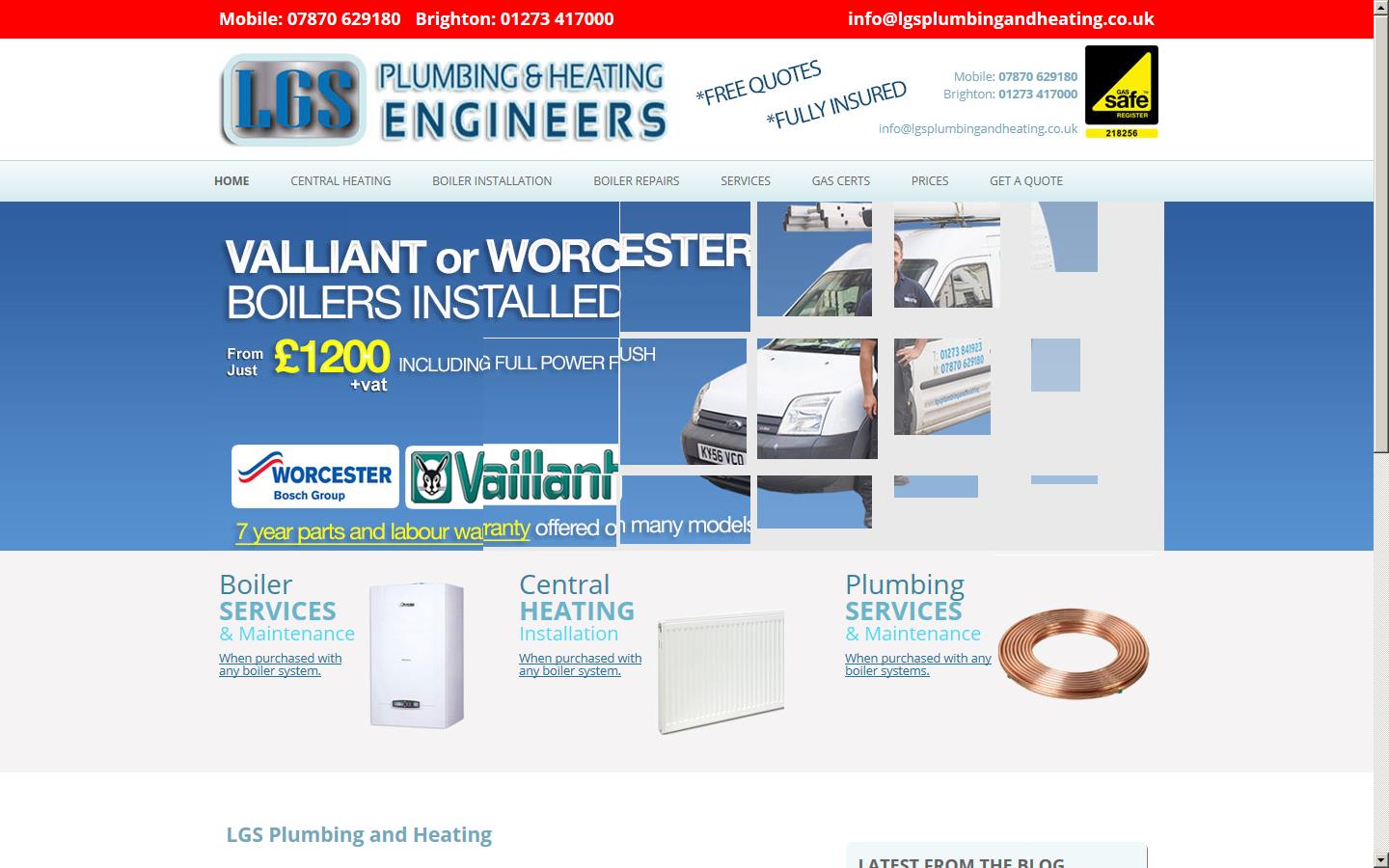 LGS Plumbing & Heating Ltd Website