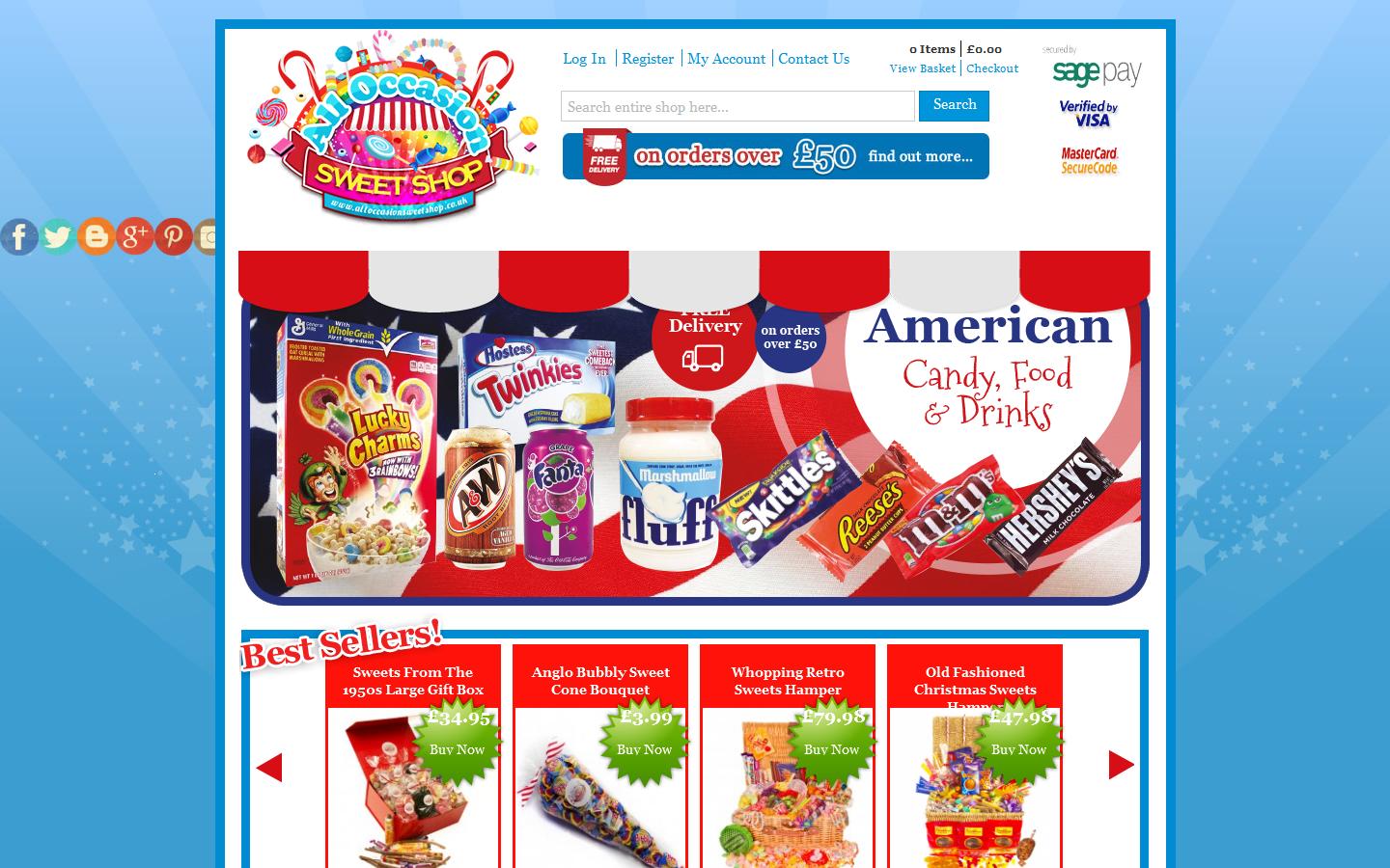 All Occasion Sweet shop Website