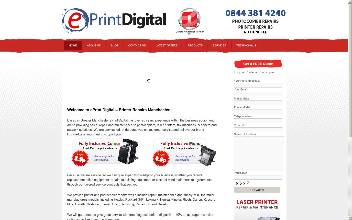 E Print Digital Ltd Website