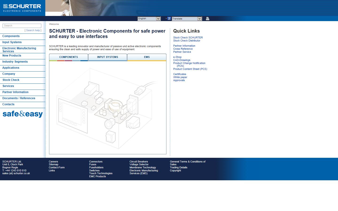 Schurter Ltd Website