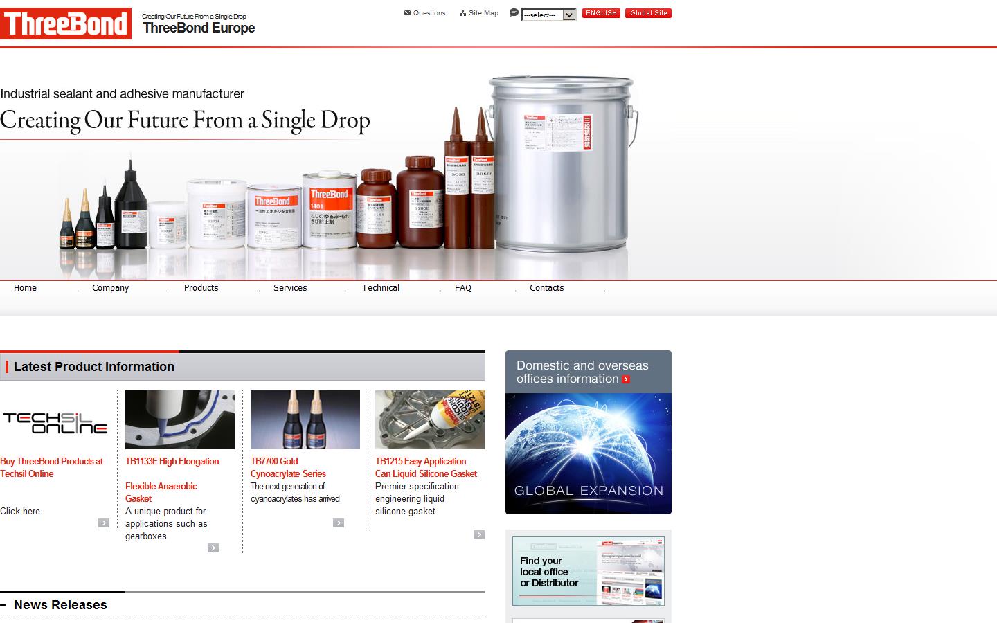 Threebond Europe Website