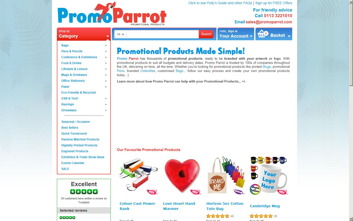 Promo Parrot Website