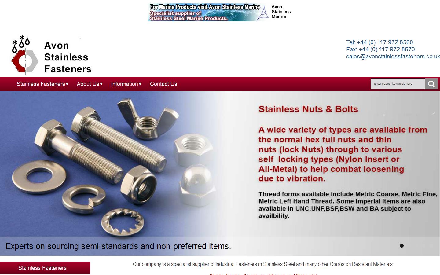 Avon Stainless Fasteners Ltd Website