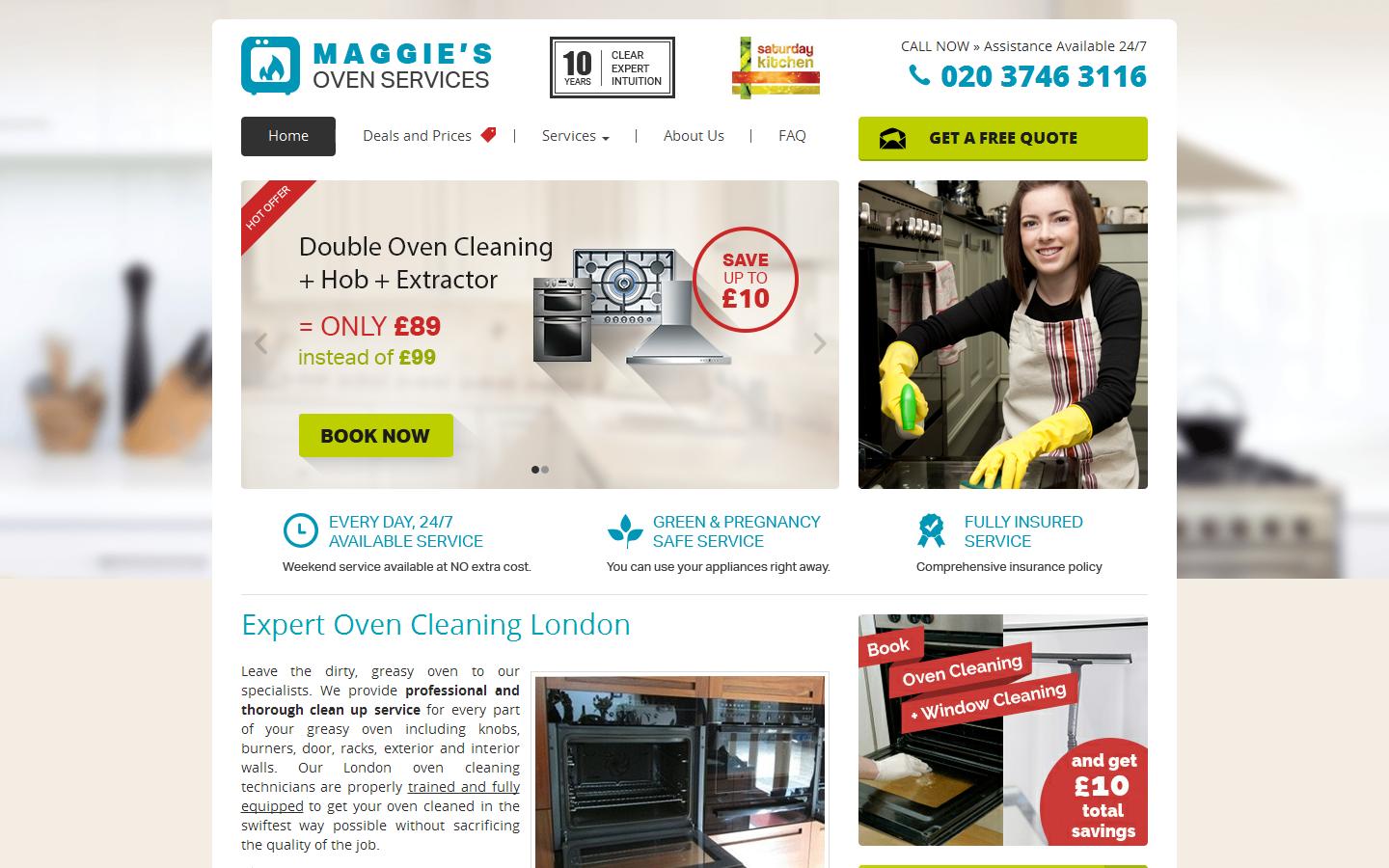 Maggie''s Oven Services Website