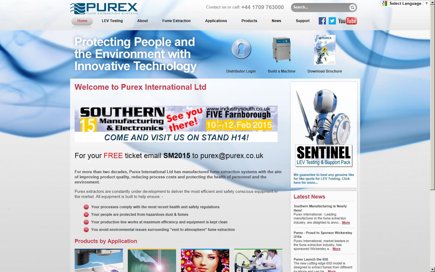 Purex International Ltd Website