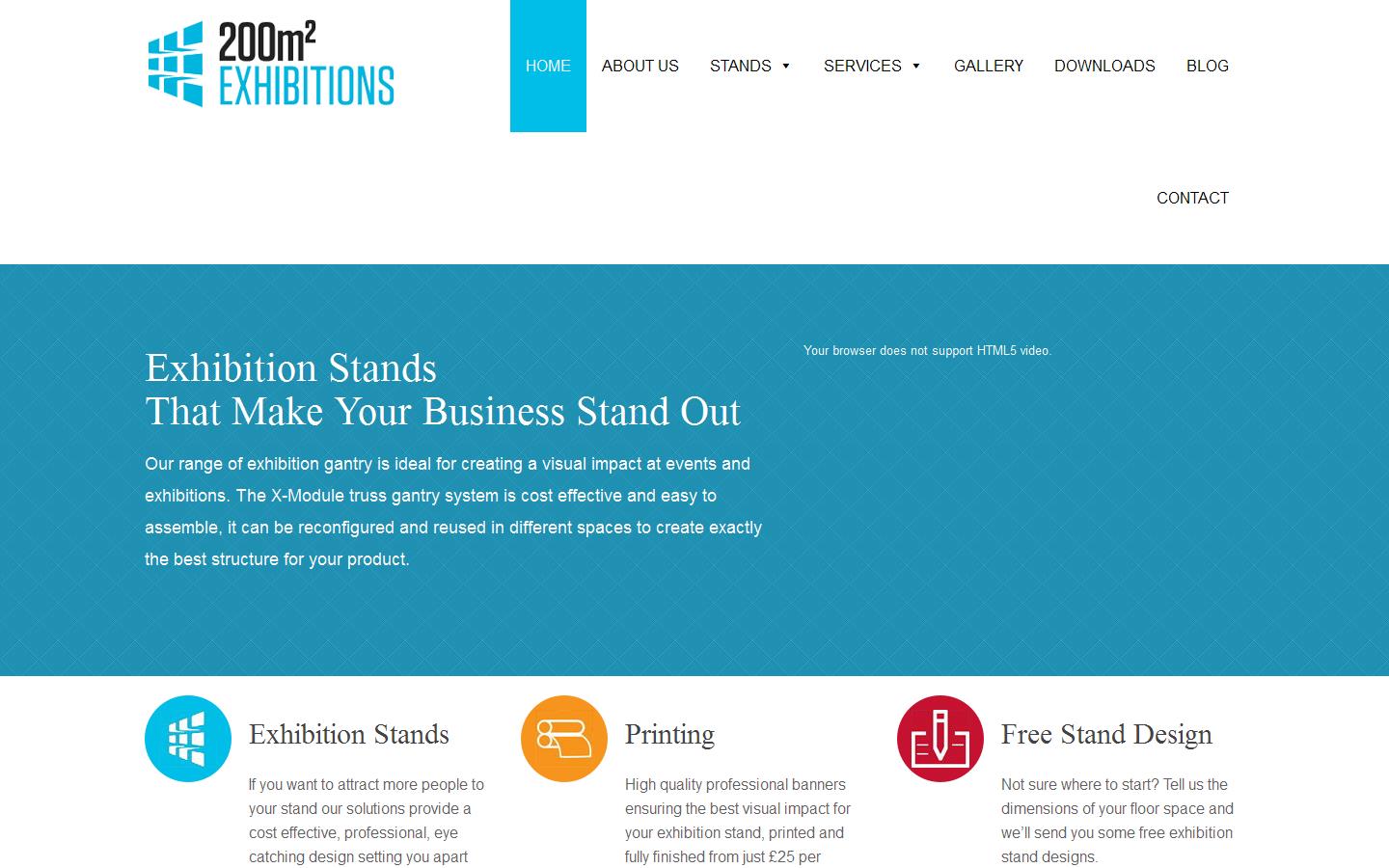 200m2 Exhibition Stands Website