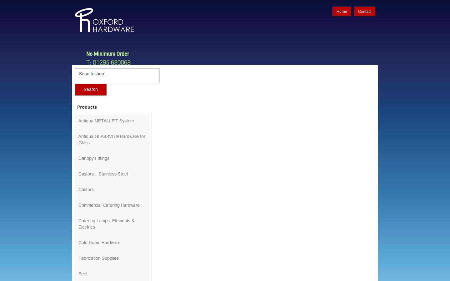 Oxford Hardware Ltd Website