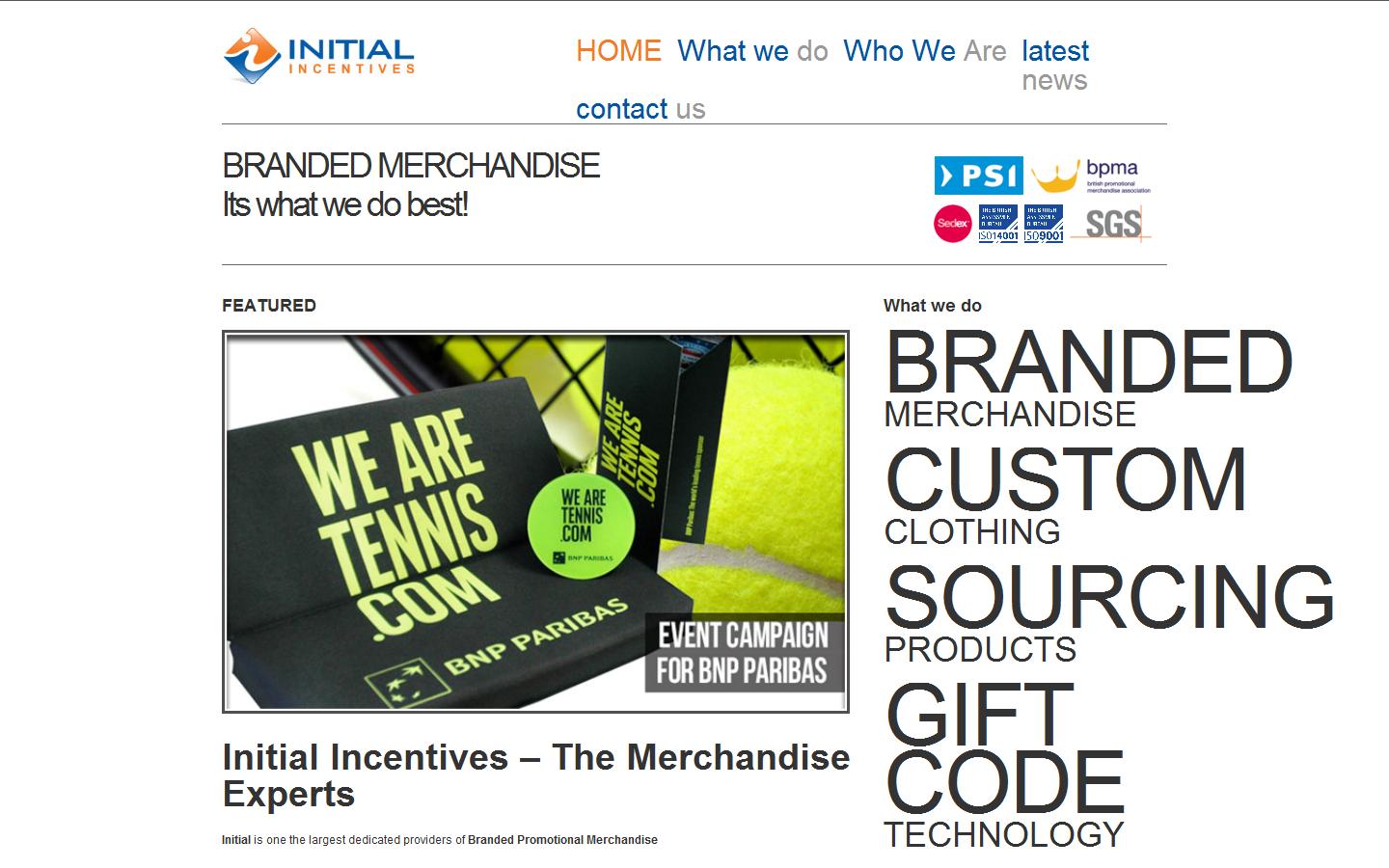 Initial Incentives Website