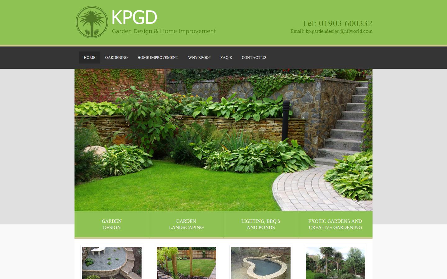 KP Garden Design & Landscapes Website