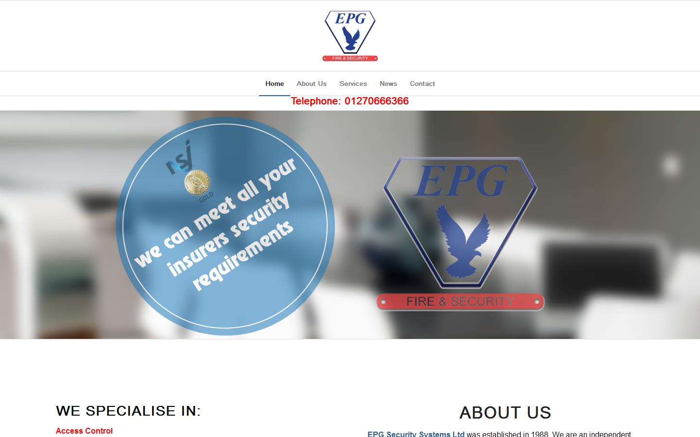 Epg Fire & Security Ltd   Website