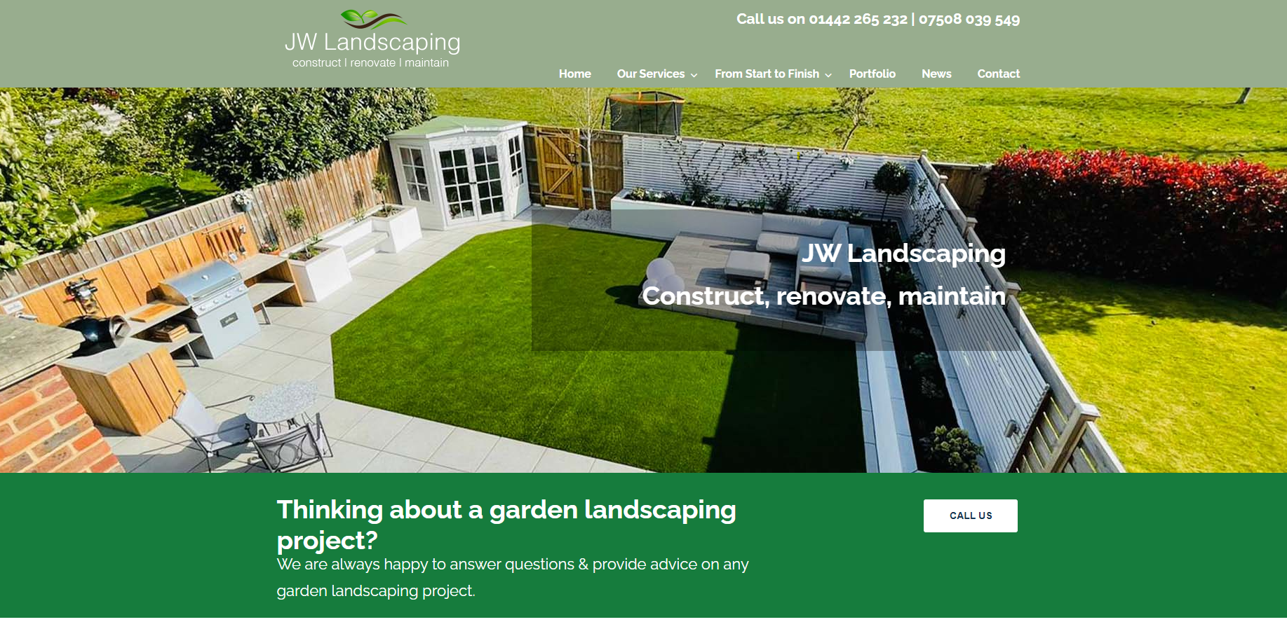 JW Landscaping Services Website
