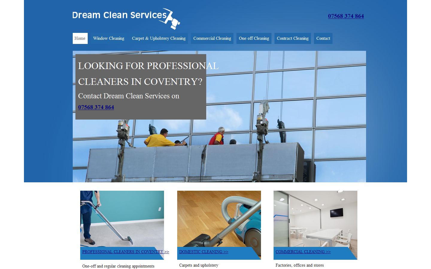Dream Clean Services Website