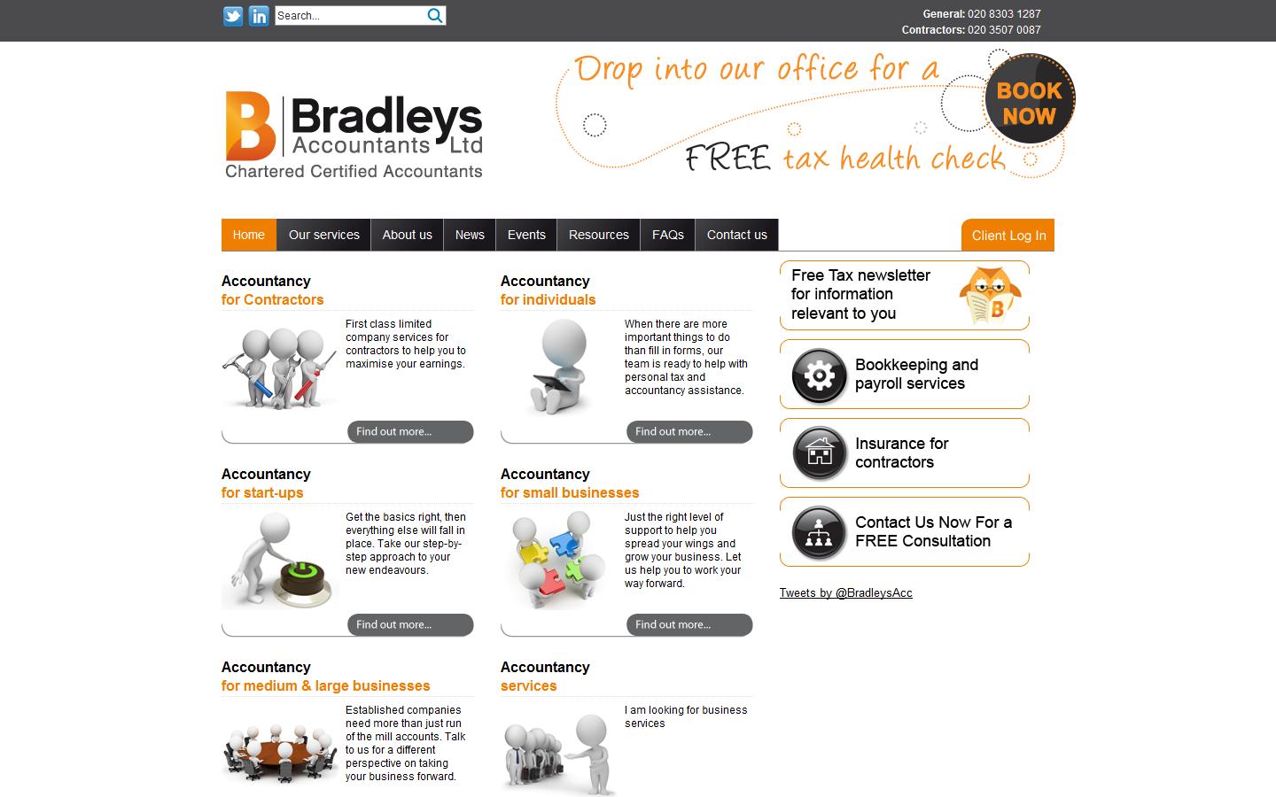 Bradleys Accountants Ltd Website