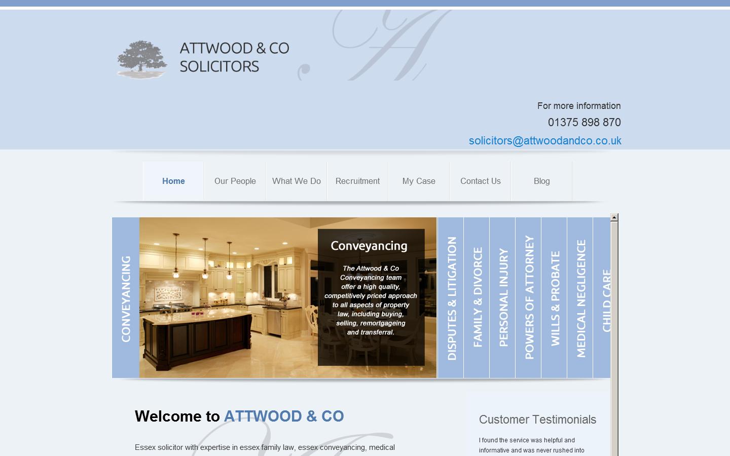 Attwood & Co Solicitors Website