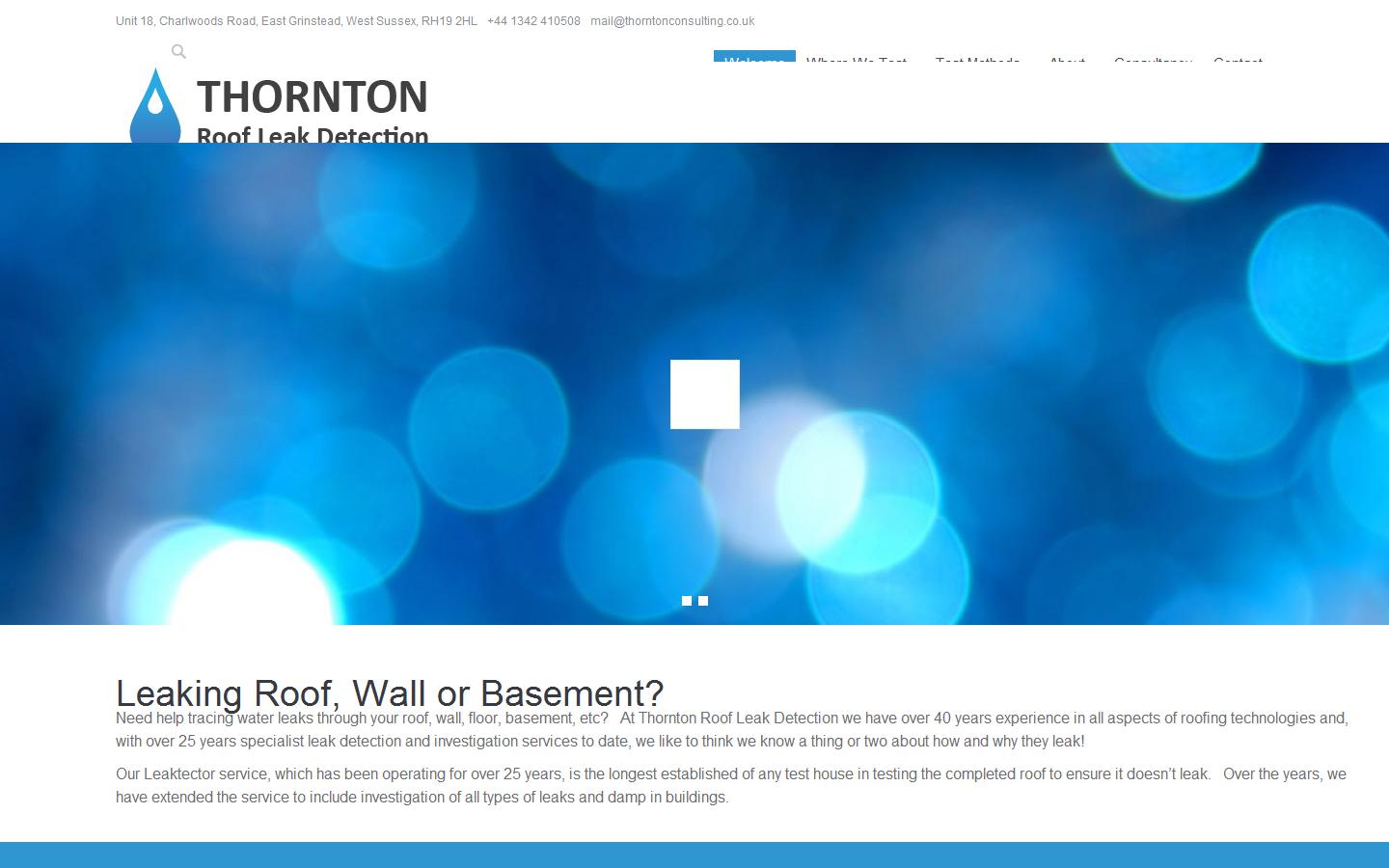Thornton Roof Leak Detection Website