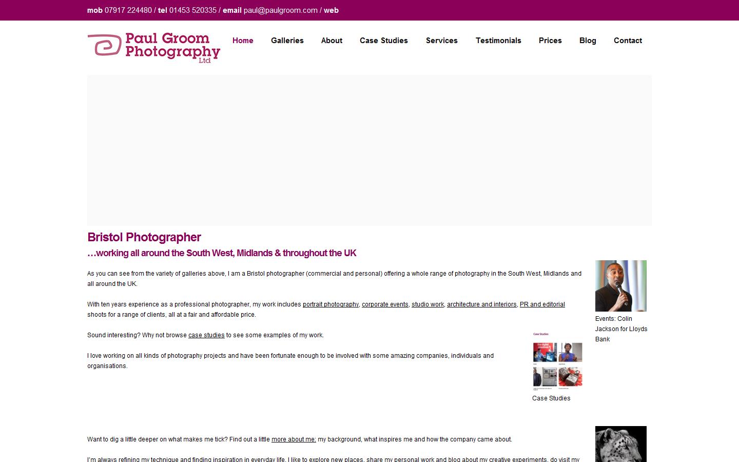 Paul Groom Photography Ltd Website
