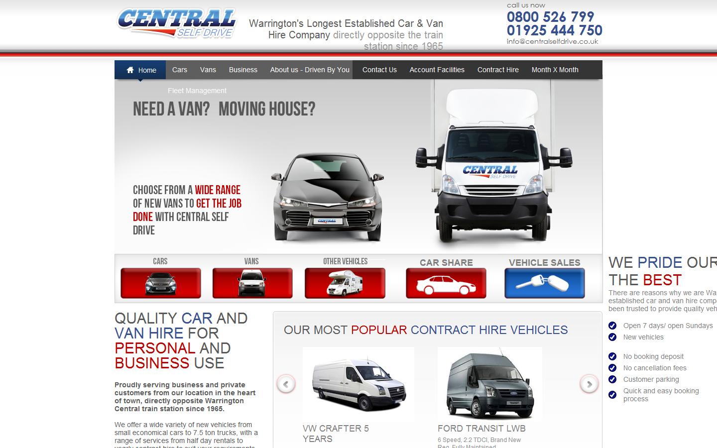Central Self Drive Website