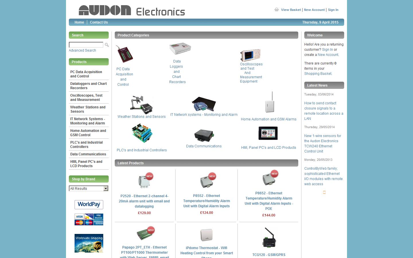 Audon Electronics Website